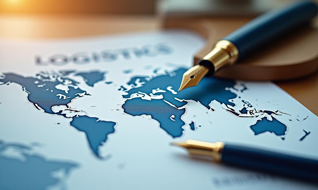 Global logistics documents and transit maps
